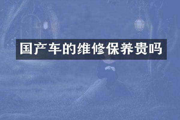 国产车的维修保养贵吗