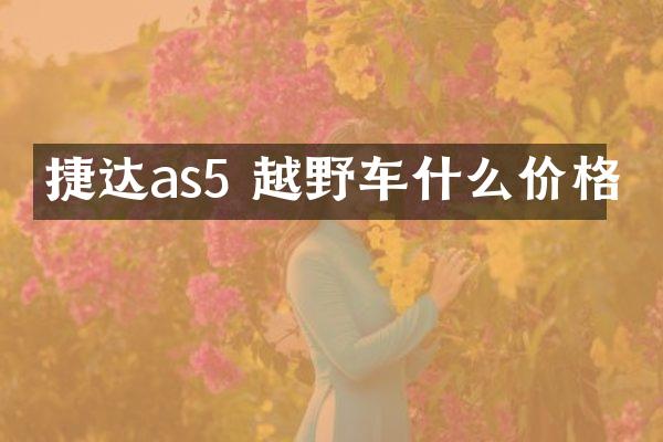 捷达as5 越野车什么价格