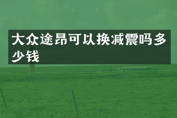 大众途昂可以换减震吗多少钱