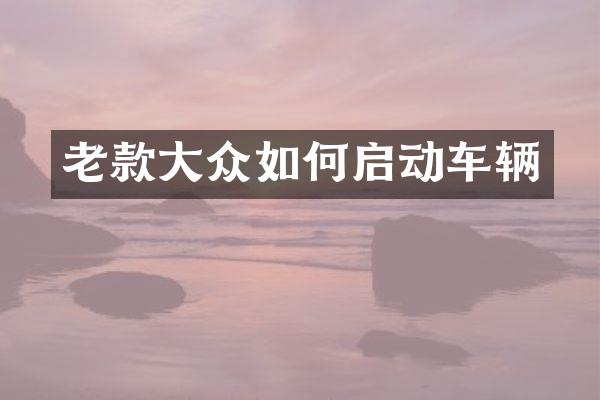 老款大众如何启动车辆