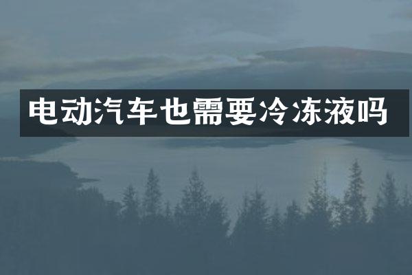 电动汽车也需要冷冻液吗