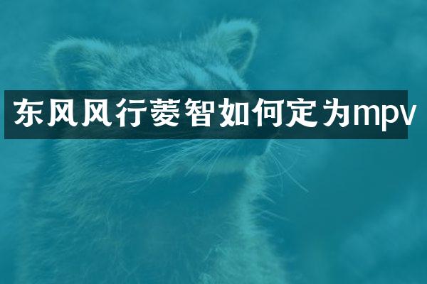 东风风行菱智如何定为mpv