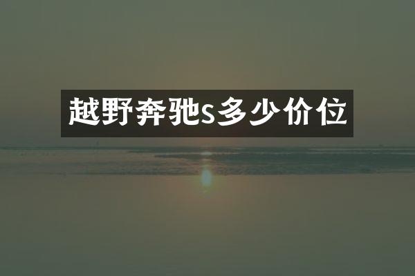 越野奔驰s多少价位