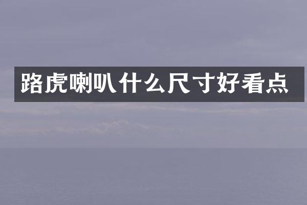 路虎喇叭什么尺寸好看点