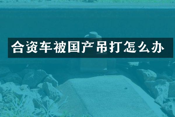 合资车被国产吊打怎么办