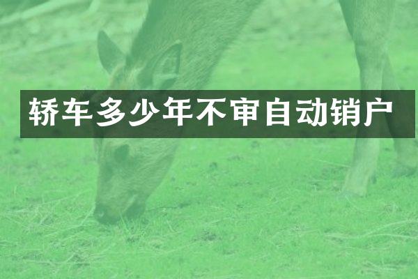 轿车多少年不审自动销户