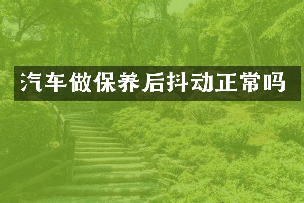 汽车做保养后抖动正常吗
