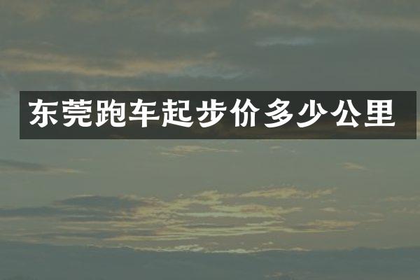 东莞跑车起步价多少公里