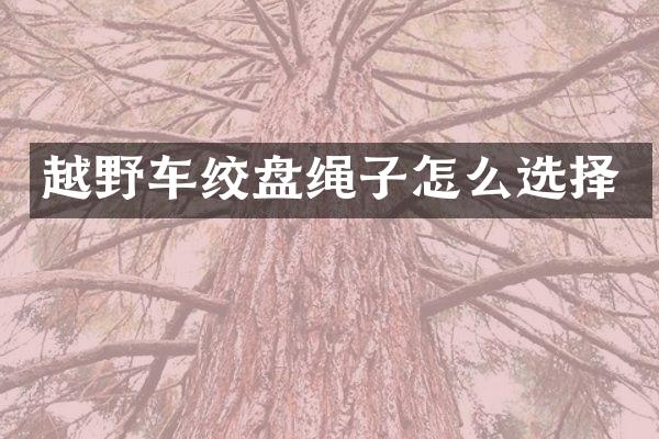 越野车绞盘绳子怎么选择