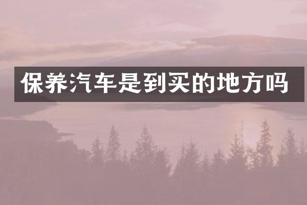 保养汽车是到买的地方吗