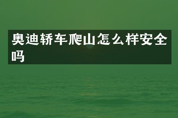 奥迪轿车爬山怎么样安全吗