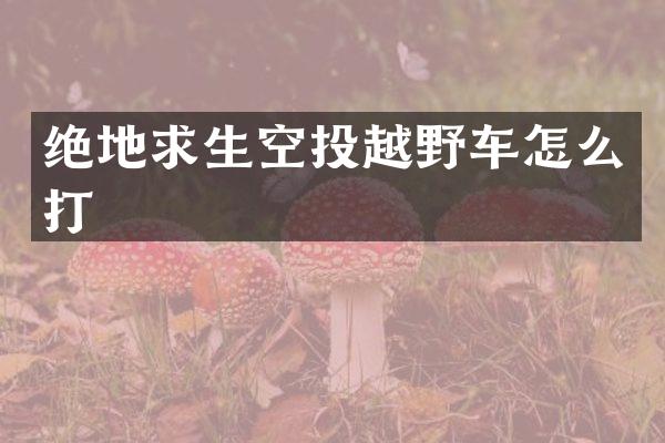 绝地求生空投越野车怎么打