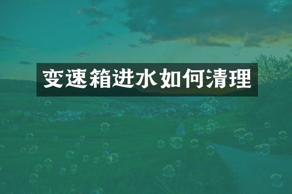 变速箱进水如何清理