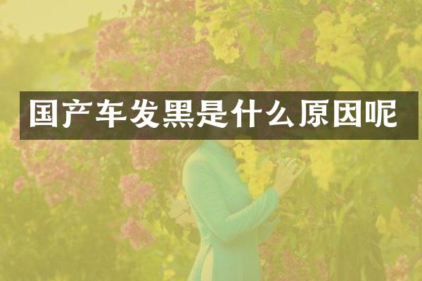 国产车发黑是什么原因呢