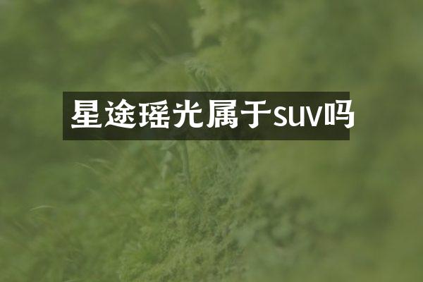 星途瑶光属于suv吗