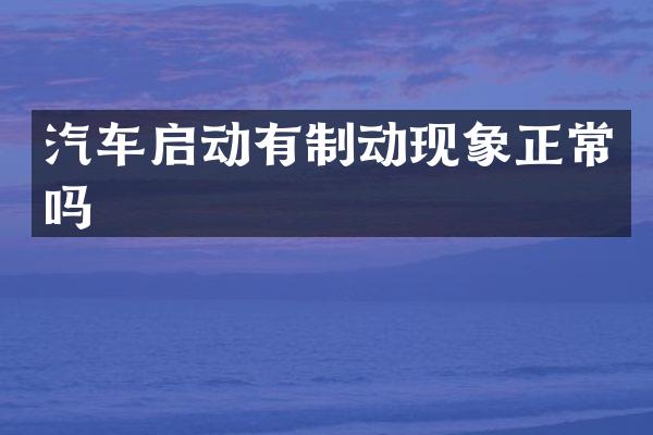汽车启动有制动现象正常吗