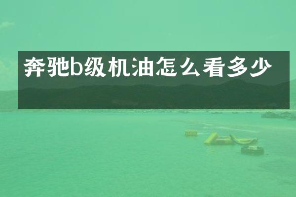 奔驰b级机油怎么看多少升