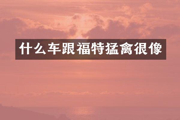 什么车跟福特猛禽很像