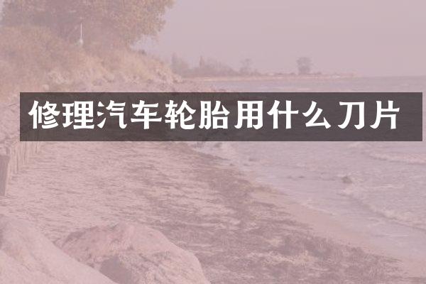 修理汽车轮胎用什么刀片