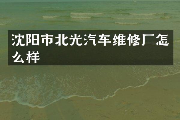 沈阳市北光汽车维修厂怎么样