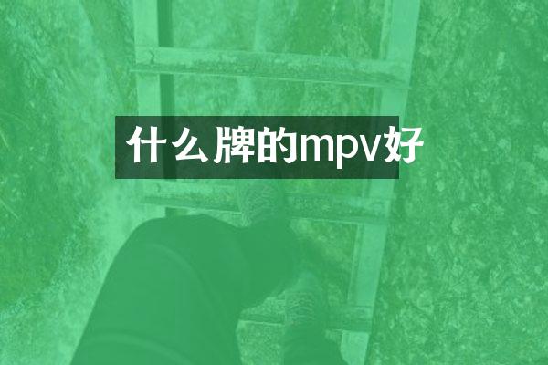 什么牌的mpv好