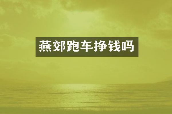 燕郊跑车挣钱吗