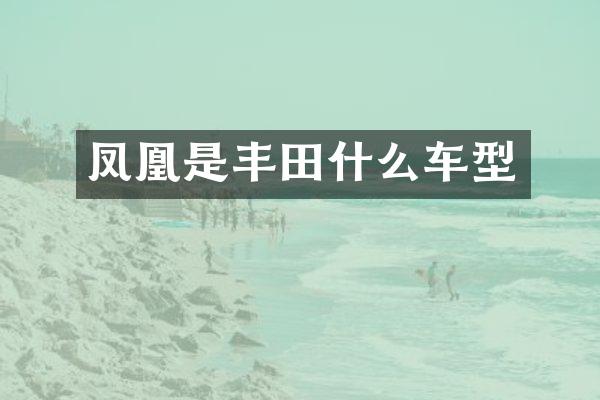 凤凰是丰田什么车型