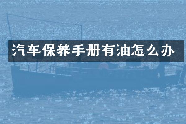 汽车保养手册有油怎么办
