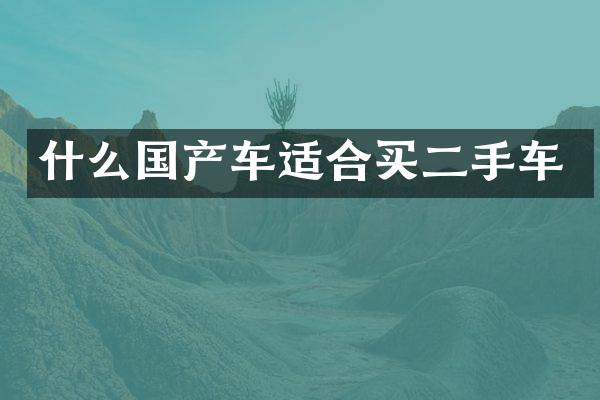 什么国产车适合买二手车