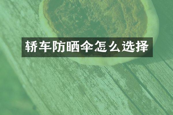 轿车防晒伞怎么选择
