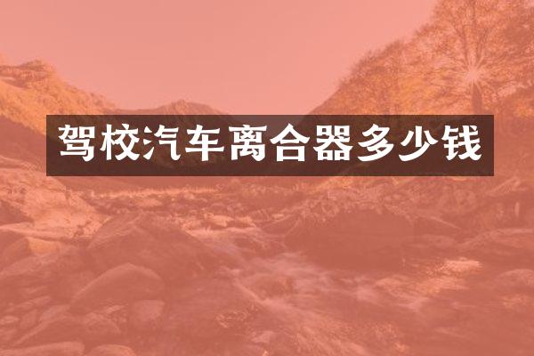 驾校汽车离合器多少钱
