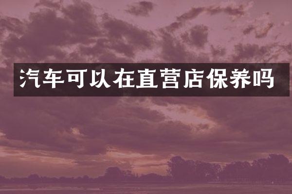 汽车可以在直营店保养吗