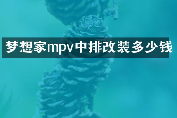 梦想家mpv中排改装多少钱