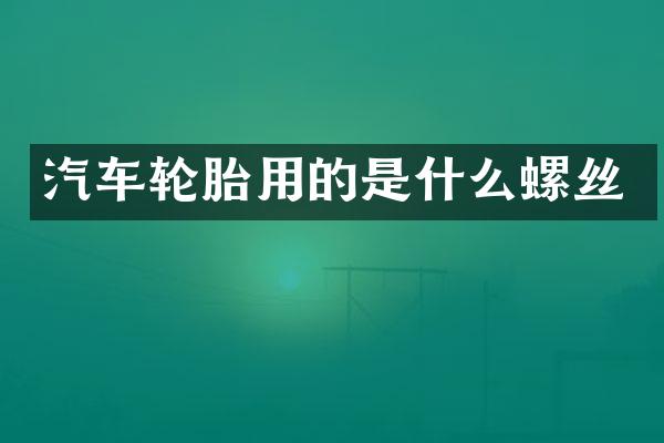 汽车轮胎用的是什么螺丝