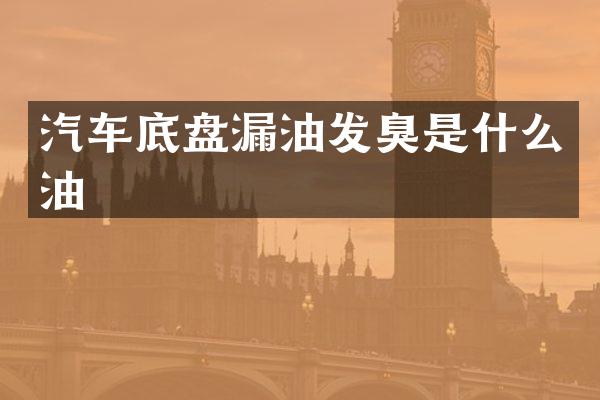 汽车底盘漏油发臭是什么油
