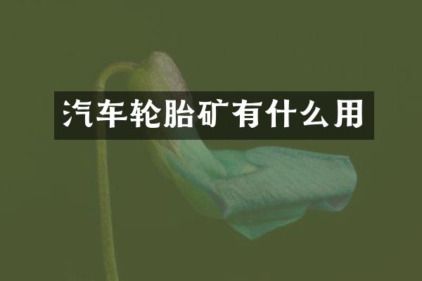 汽车轮胎矿有什么用