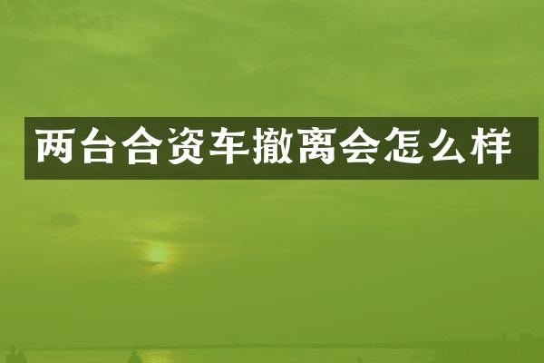 两台合资车撤离会怎么样
