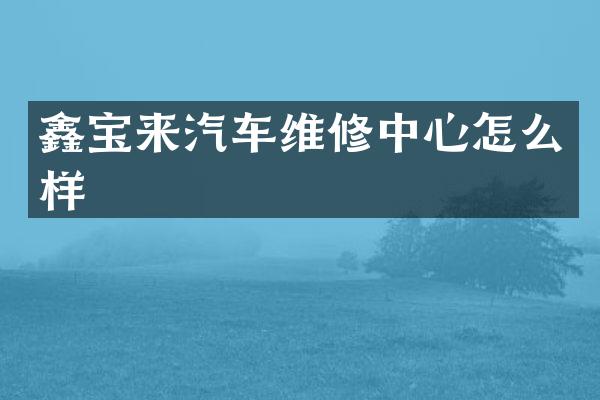 鑫宝来汽车维修中心怎么样