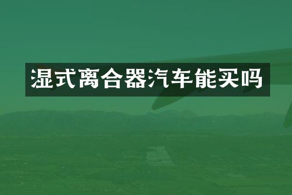 湿式离合器汽车能买吗