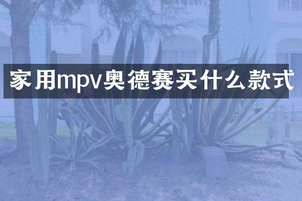家用mpv奥德赛买什么款式
