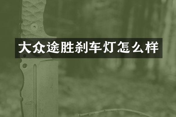 大众途胜刹车灯怎么样