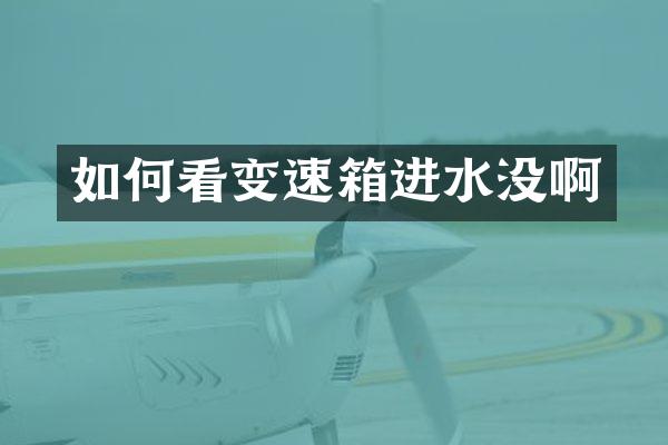 如何看变速箱进水没啊