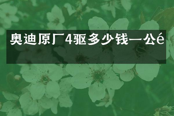 奥迪原厂4驱多少钱一公里