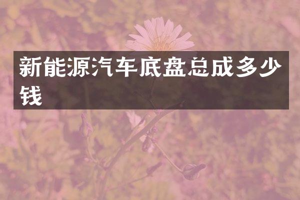新能源汽车底盘总成多少钱