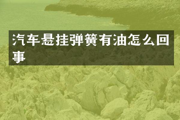 汽车悬挂弹簧有油怎么回事
