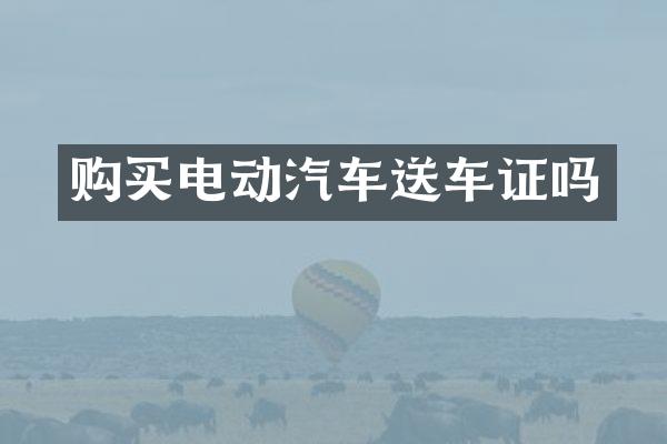购买电动汽车送车证吗