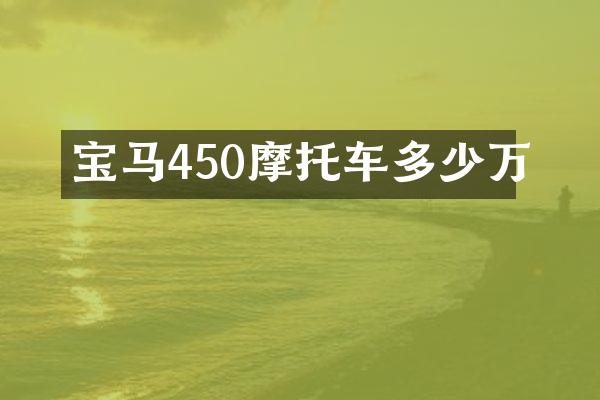 宝马450摩托车多少万