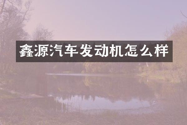 鑫源汽车发动机怎么样