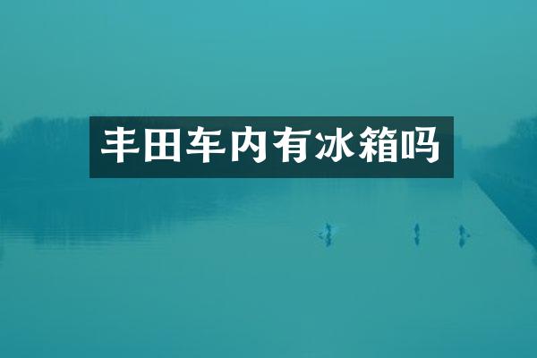 丰田车内有冰箱吗