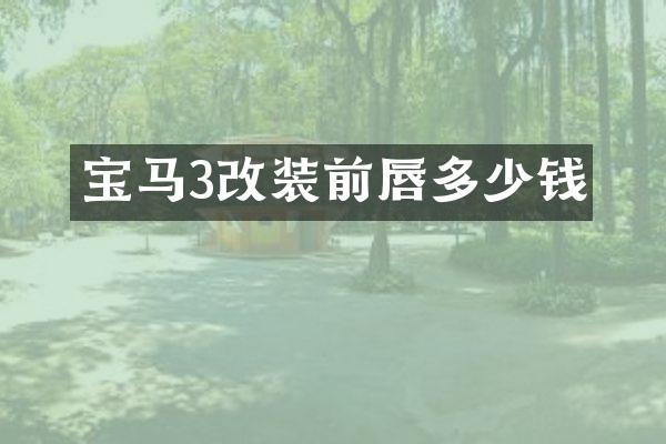 宝马3改装前唇多少钱